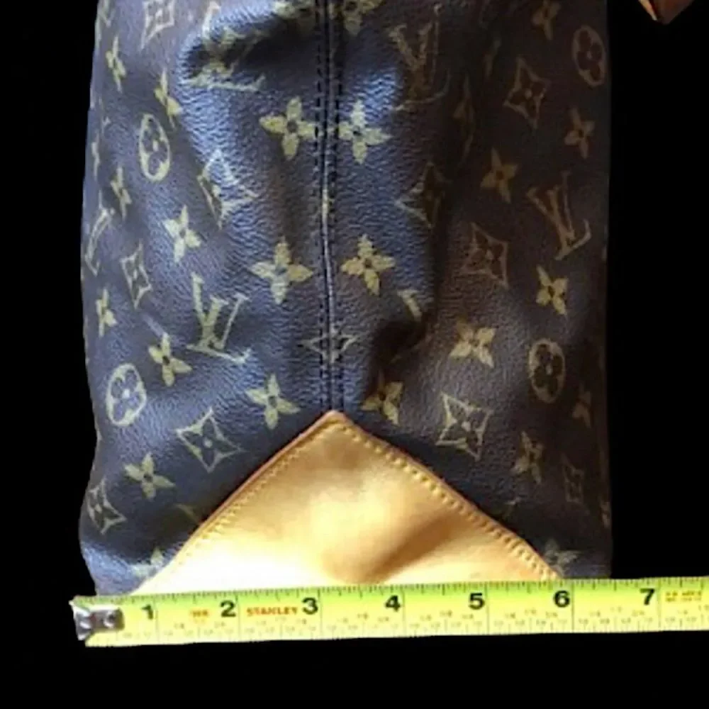 LOUIS VUITTON CABAS MEZZO Monogram Top Zip Laptop Work Travel Shoulder Bag
